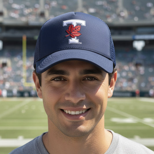 Football Trucker hat - with T-Leaf front